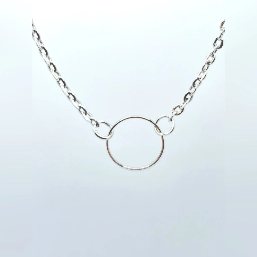 Karma circle round necklace